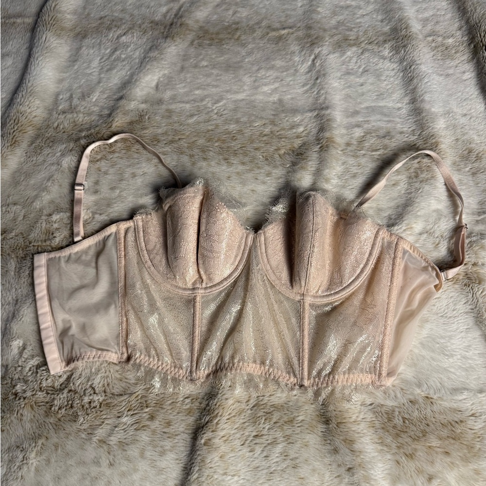 Elegant Sheer Bustier in Cream